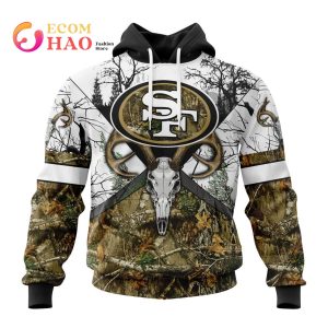 NFL San Francisco 49ers Specialized Specialized Design Wih Deer Skull And Forest Pattern For Go Hunting 3D Hoodie