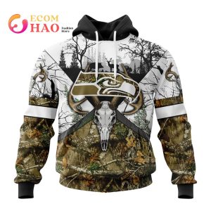 NFL Seattle Seahawks Specialized Specialized Design Wih Deer Skull And Forest Pattern For Go Hunting 3D Hoodie