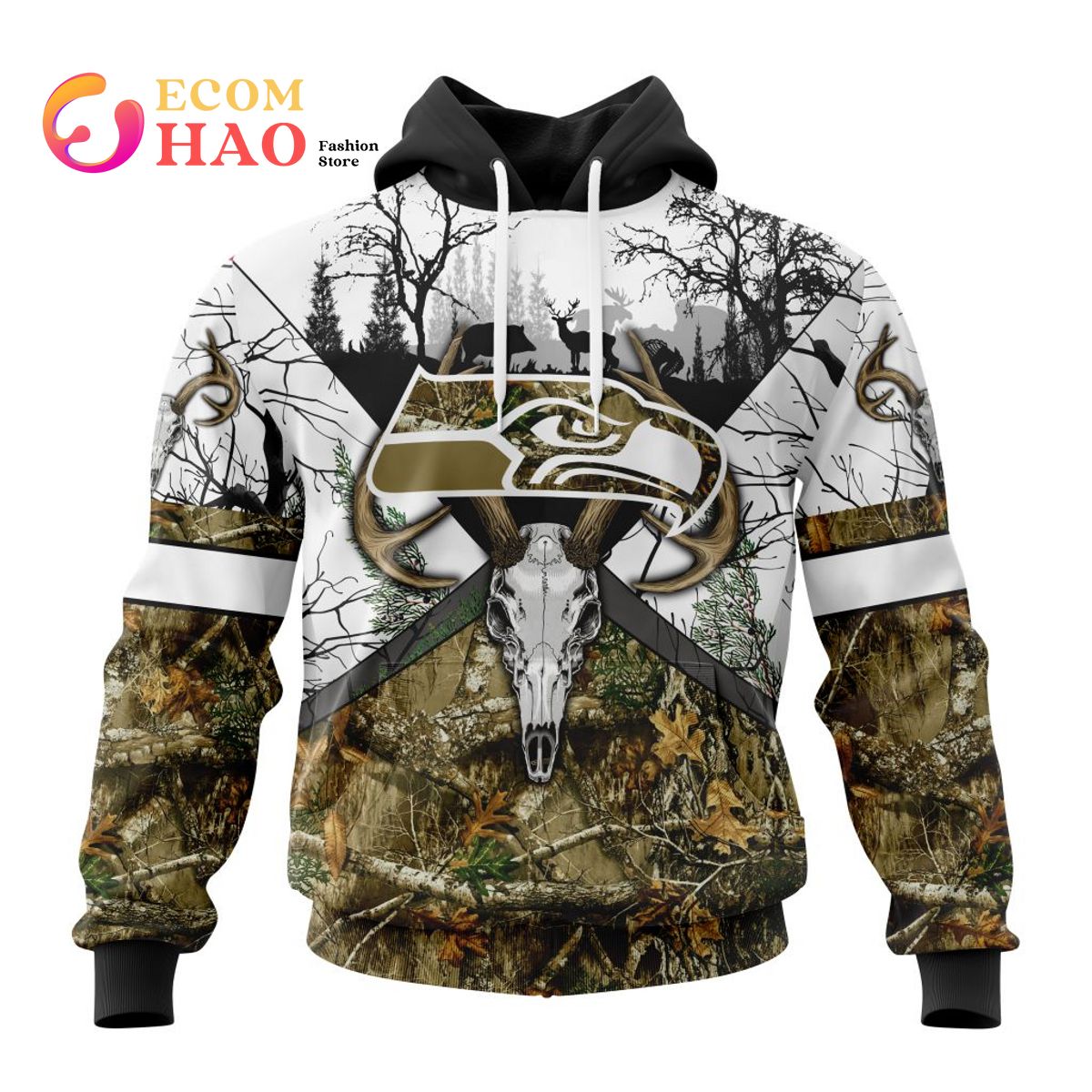 Seattle Seahawks NFL Special Camo Hunting Personalized Hoodie T