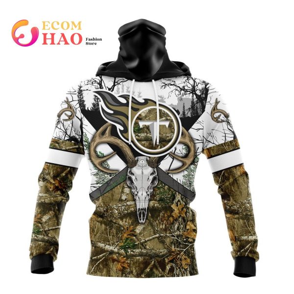 NFL Tennessee Titans Specialized Specialized Design Wih Deer Skull And Forest Pattern For Go Hunting 3D Hoodie