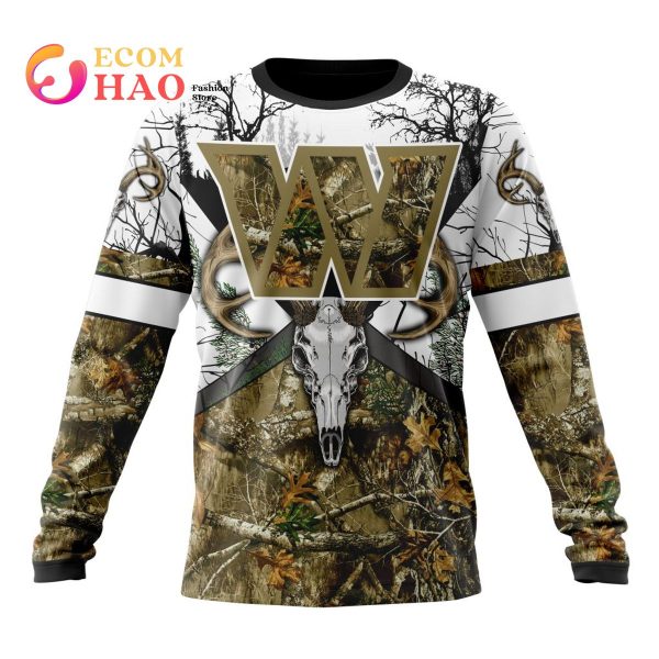 NFL Washington Football Team Specialized Specialized Design Wih Deer Skull And Forest Pattern For Go Hunting 3D Hoodie