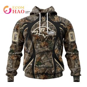 NFL Baltimore Ravens Special Camo Realtree Hunting 3D Hoodie