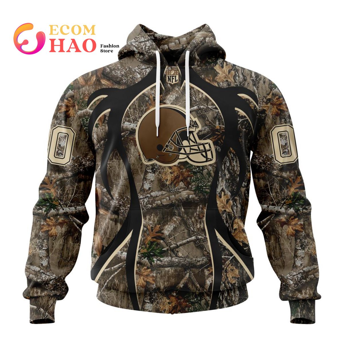 NFL Detroit Lions Special Camo Realtree Hunting 3D Hoodie