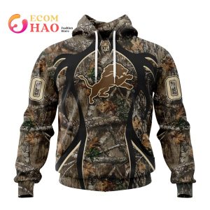 NFL Detroit Lions Special Camo Realtree Hunting 3D Hoodie