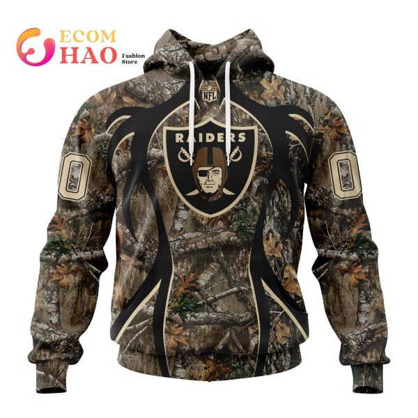 NFL Las Vegas Raiders Special Camo Realtree Hunting 3D Hoodie