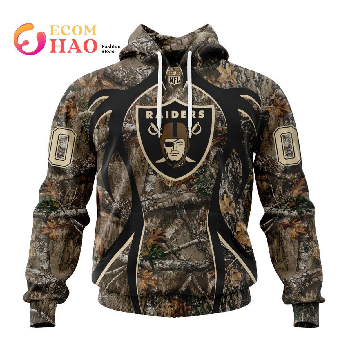 NFL New England Patriots Special Camo Realtree Hunting 3D Hoodie