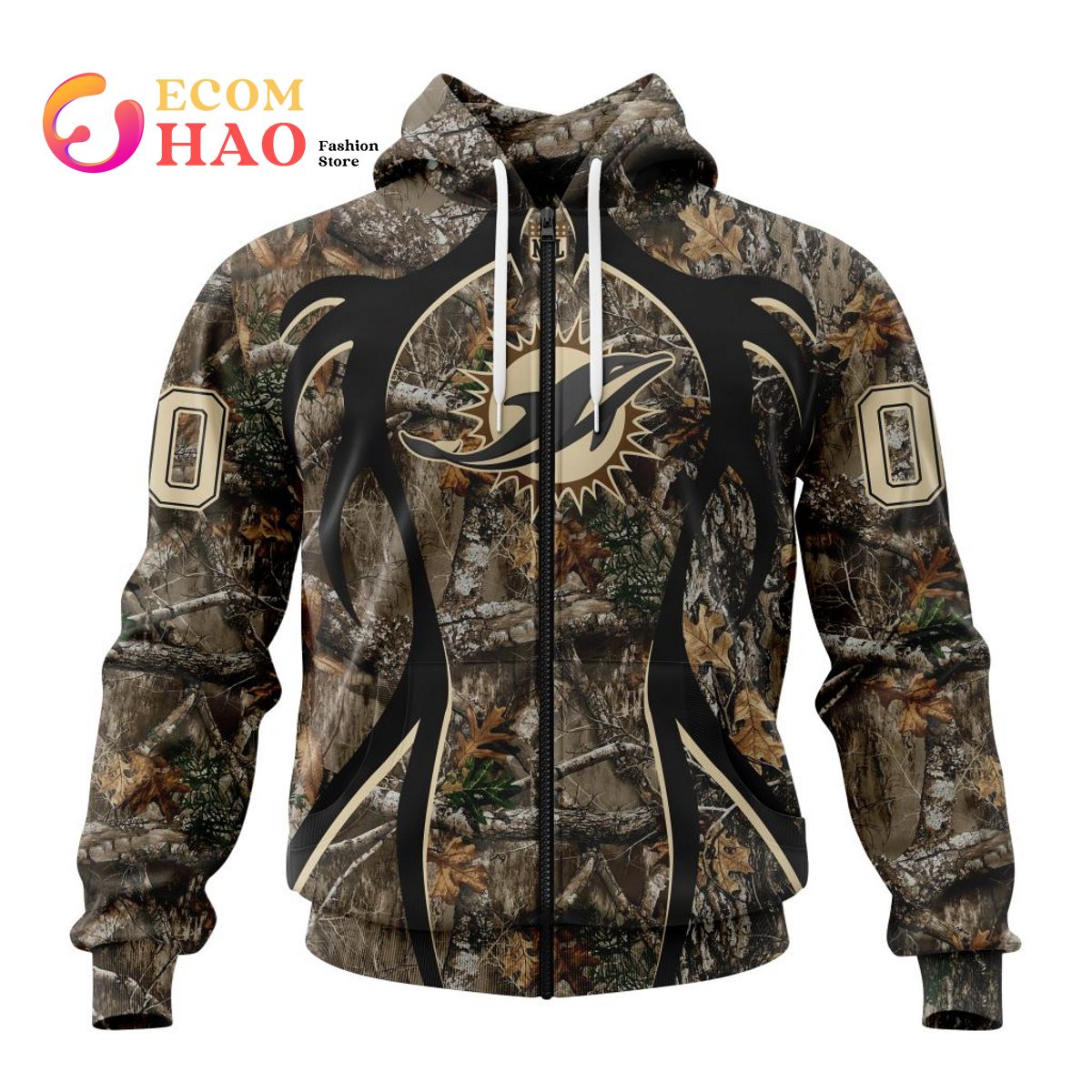 NFL Miami Dolphins Special Camo Realtree Hunting 3D Hoodie