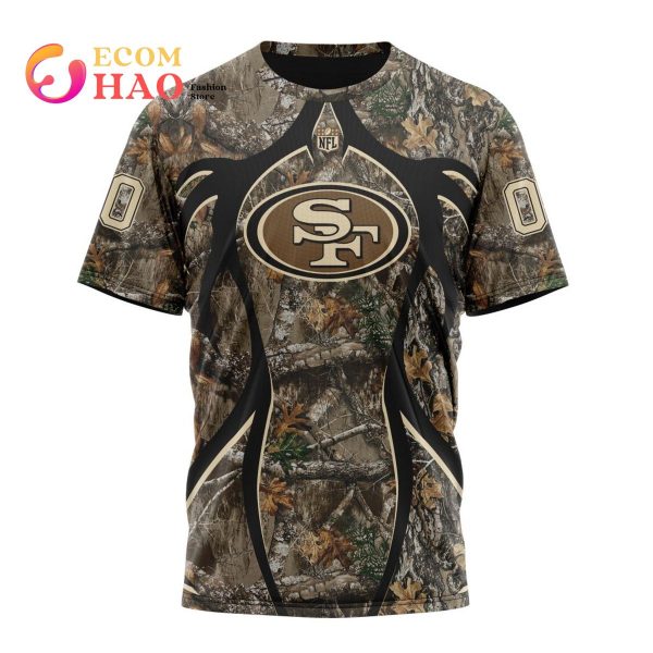 San Francisco 49ers NFL Team Realtree Camo Hunting Hoodie 3D All