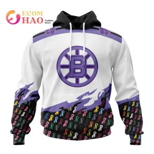 NHL Boston Bruins Specialized Kits In OCTOBER WE STAND TOGETHER WE CAN BEAT CANCER 3D Hoodie