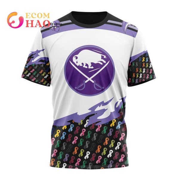 NHL Buffalo Sabres Specialized Kits In OCTOBER WE STAND TOGETHER WE CAN BEAT CANCER 3D Hoodie