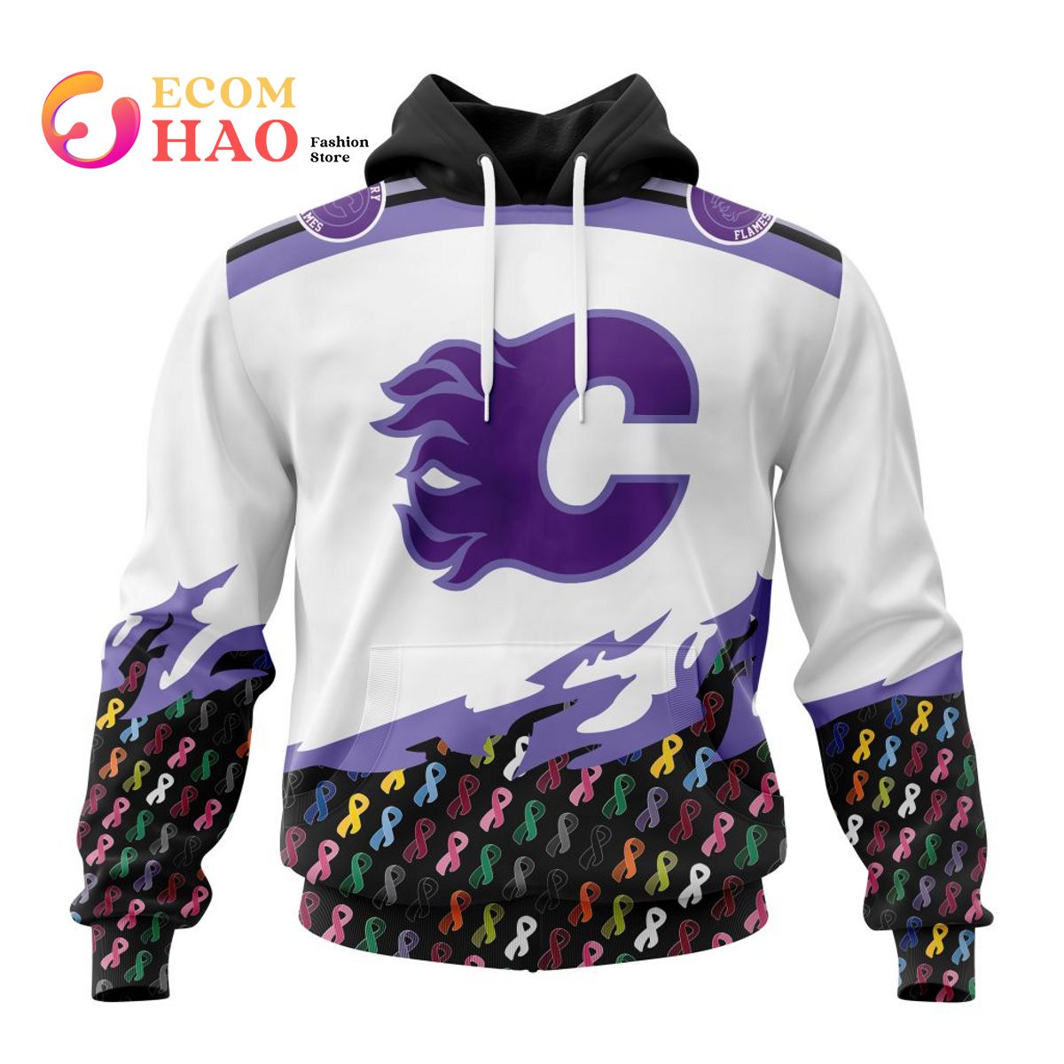 NHL Colorado Avalanche Specialized Kits In OCTOBER WE STAND TOGETHER WE CAN BEAT CANCER 3D Hoodie