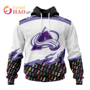NHL Colorado Avalanche Specialized Kits In OCTOBER WE STAND TOGETHER WE CAN BEAT CANCER 3D Hoodie