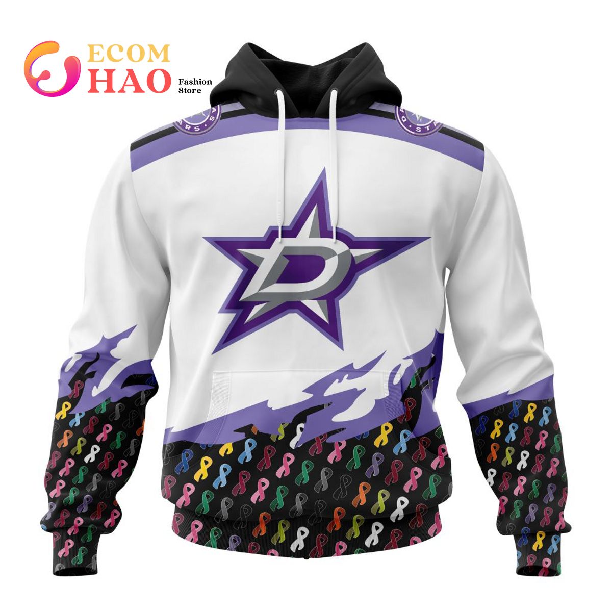 NHL Dallas Stars Specialized Kits In OCTOBER WE STAND TOGETHER WE CAN BEAT CANCER 3D Hoodie