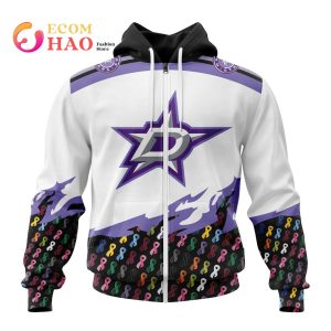 NHL Dallas Stars Specialized Kits In OCTOBER WE STAND TOGETHER WE CAN BEAT CANCER 3D Hoodie