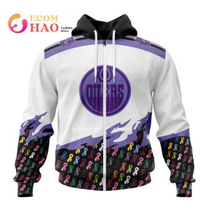 NHL Edmonton Oilers Specialized Kits In OCTOBER WE STAND TOGETHER WE CAN BEAT CANCER 3D Hoodie