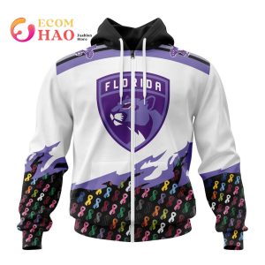 NHL Florida Panthers Specialized Kits In OCTOBER WE STAND TOGETHER WE CAN BEAT CANCER 3D Hoodie