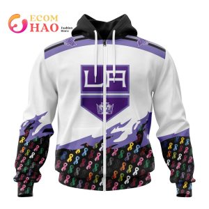 NHL Los Angeles Kings Specialized Kits In OCTOBER WE STAND TOGETHER WE CAN BEAT CANCER 3D Hoodie