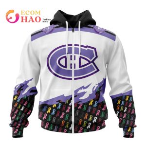 NHL Montreal Canadiens Specialized Kits In OCTOBER WE STAND TOGETHER WE CAN BEAT CANCER 3D Hoodie