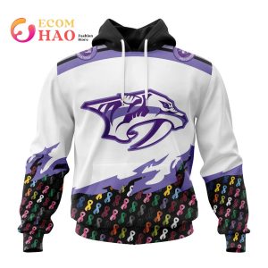 NHL Nashville Predators Specialized Kits In OCTOBER WE STAND TOGETHER WE CAN BEAT CANCER 3D Hoodie