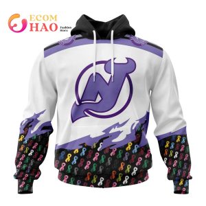 NHL New Jersey Devils Specialized Kits In OCTOBER WE STAND TOGETHER WE CAN BEAT CANCER 3D Hoodie