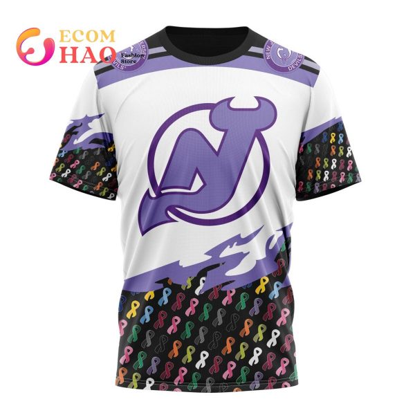 NHL New Jersey Devils Specialized Kits In OCTOBER WE STAND TOGETHER WE CAN BEAT CANCER 3D Hoodie