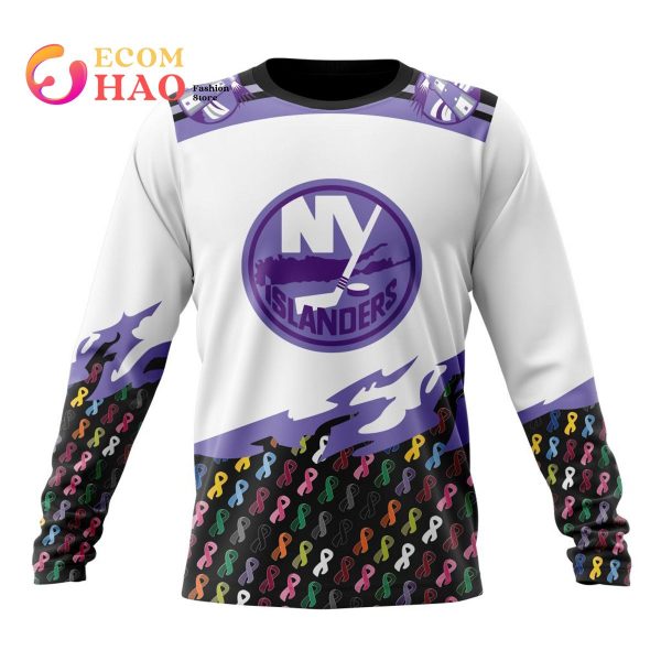 NHL New York Islanders Specialized Kits In OCTOBER WE STAND TOGETHER WE CAN BEAT CANCER 3D Hoodie