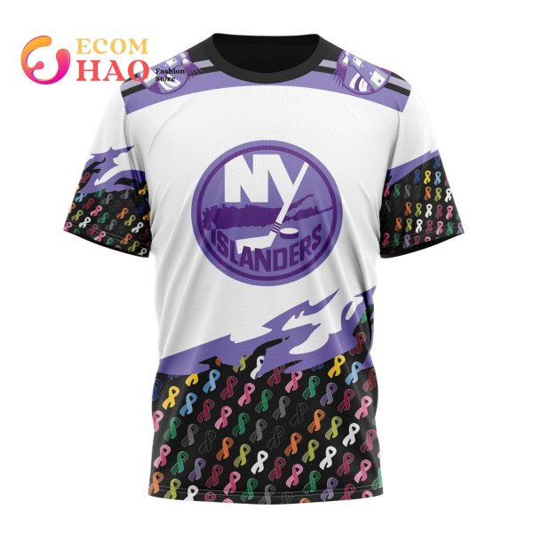 NHL New York Islanders Specialized Kits In OCTOBER WE STAND TOGETHER WE CAN BEAT CANCER 3D Hoodie