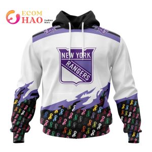 NHL New York Rangers Specialized Kits In OCTOBER WE STAND TOGETHER WE CAN BEAT CANCER 3D Hoodie