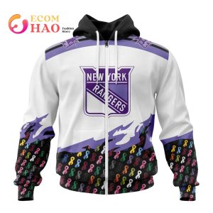 NHL New York Rangers Specialized Kits In OCTOBER WE STAND TOGETHER WE CAN BEAT CANCER 3D Hoodie