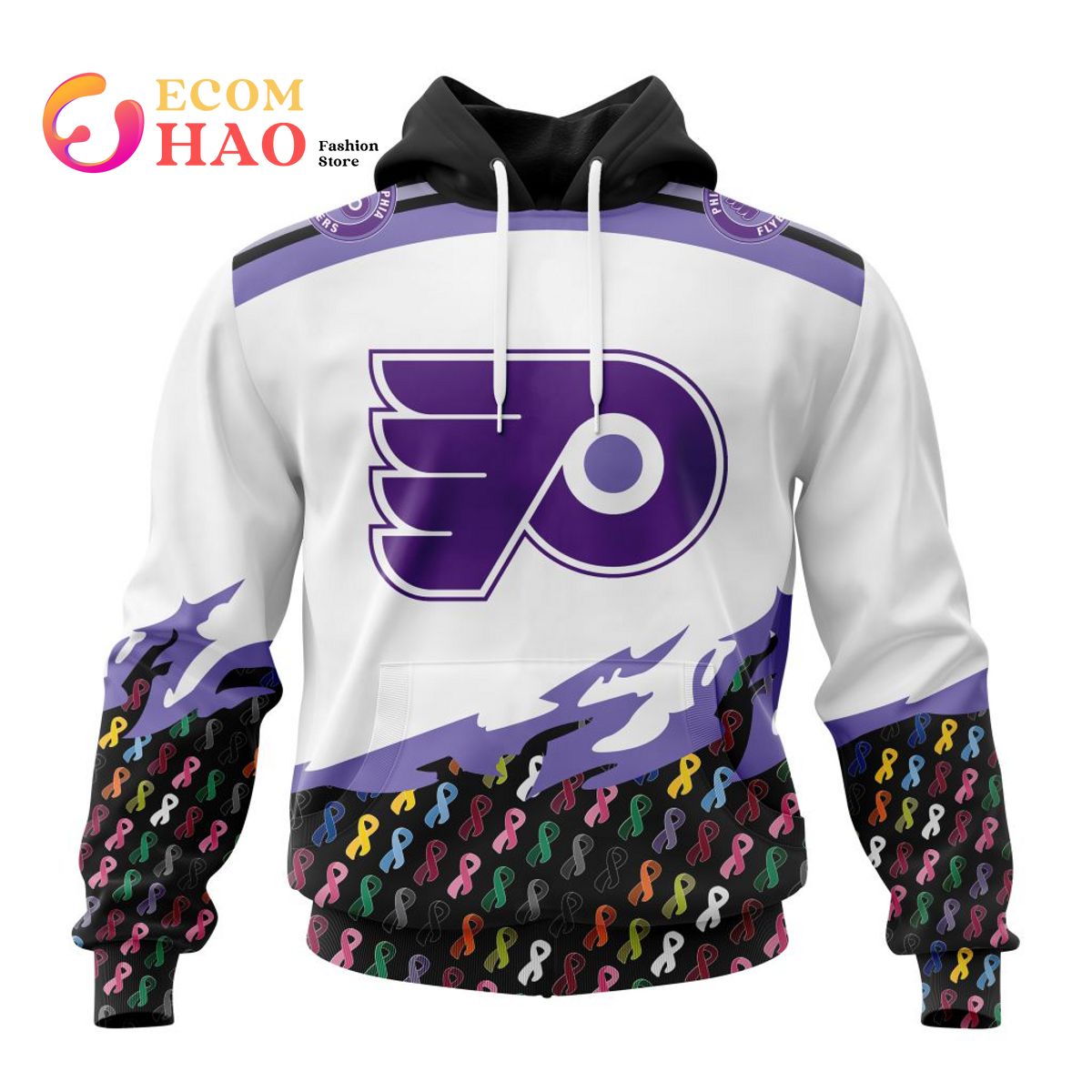 NHL Philadelphia Flyers Specialized Kits In OCTOBER WE STAND TOGETHER WE CAN BEAT CANCER 3D Hoodie