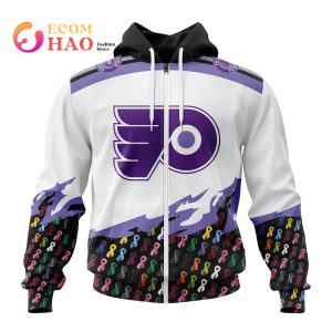 NHL Philadelphia Flyers Specialized Kits In OCTOBER WE STAND TOGETHER WE CAN BEAT CANCER 3D Hoodie