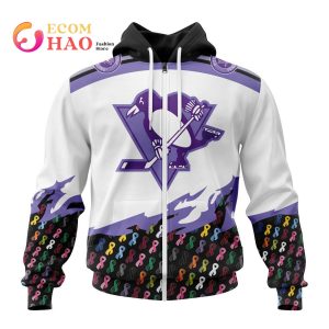 NHL Pittsburgh Penguins Specialized Kits In OCTOBER WE STAND TOGETHER WE CAN BEAT CANCER 3D Hoodie