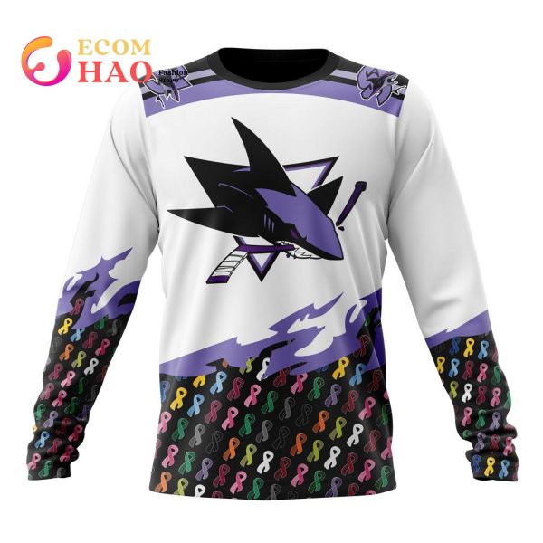 NHL San Jose Sharks Specialized Kits In OCTOBER WE STAND TOGETHER WE CAN BEAT CANCER 3D Hoodie
