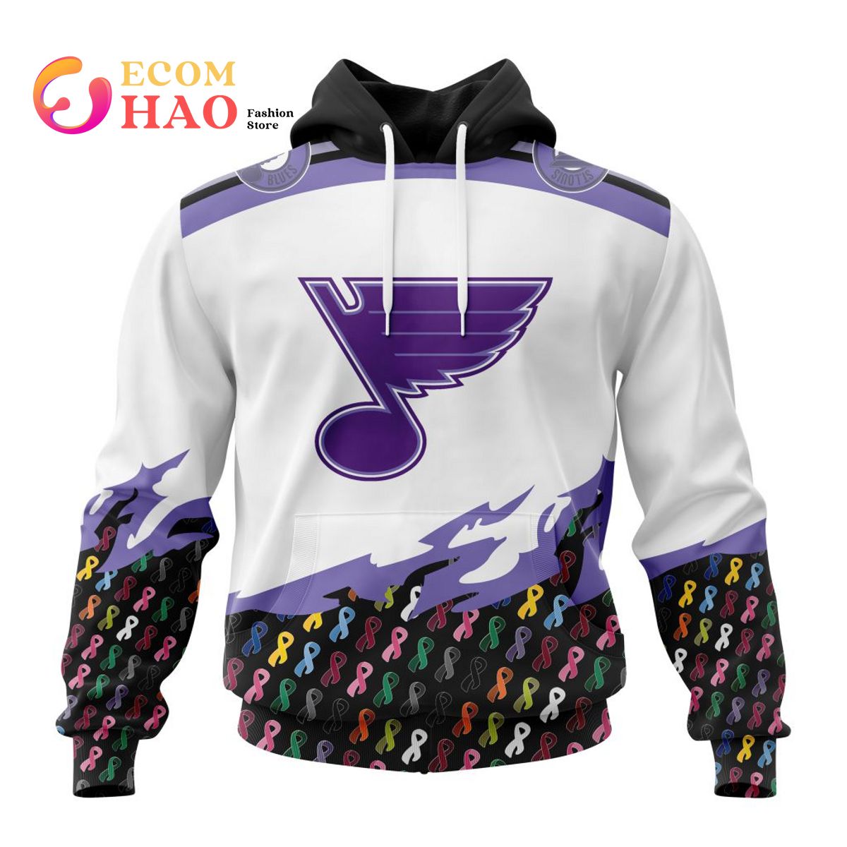 NHL Vancouver Canucks Specialized Kits In OCTOBER WE STAND TOGETHER WE CAN BEAT CANCER 3D Hoodie