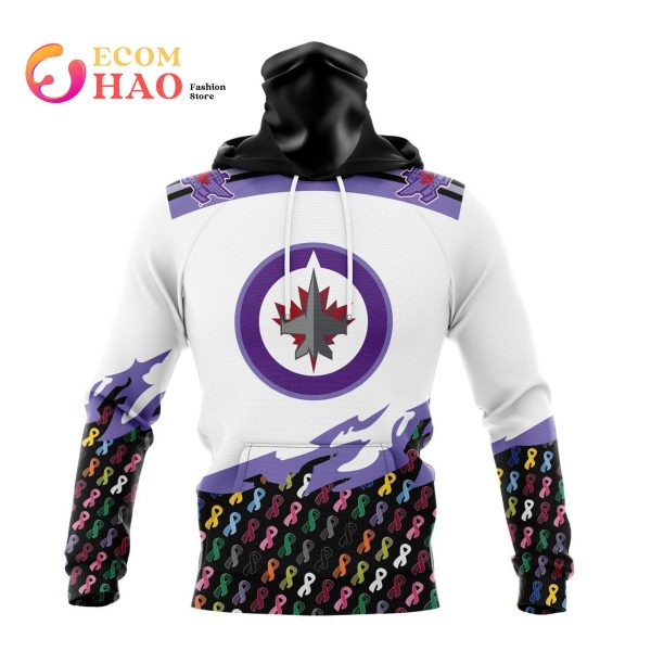 NHL Winnipeg Jets Specialized Kits In OCTOBER WE STAND TOGETHER WE CAN BEAT CANCER 3D Hoodie