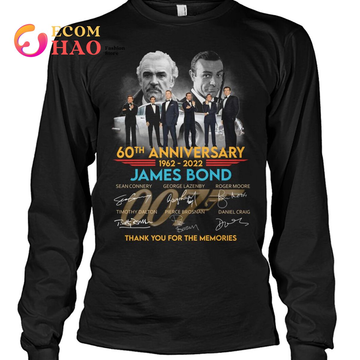 60th Anniversary 1962 – 2022 James Bond Thank You For The Memories T-Shirt