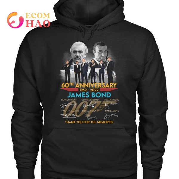 60th Anniversary 1962 – 2022 James Bond Thank You For The Memories T-Shirt