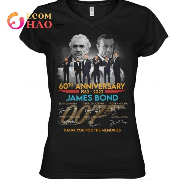 60th Anniversary 1962 – 2022 James Bond Thank You For The Memories T-Shirt