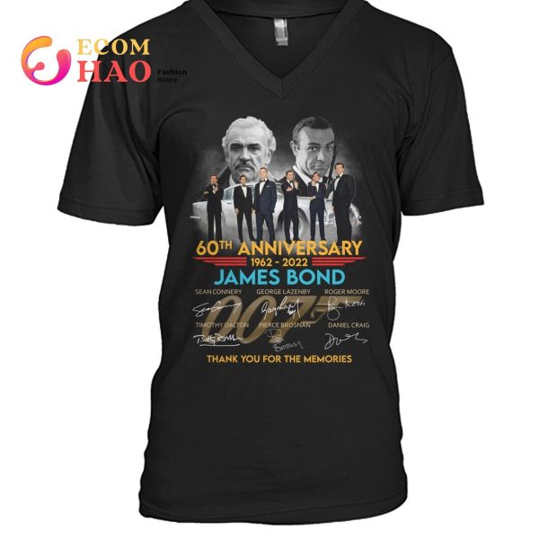 60th Anniversary 1962 – 2022 James Bond Thank You For The Memories T-Shirt