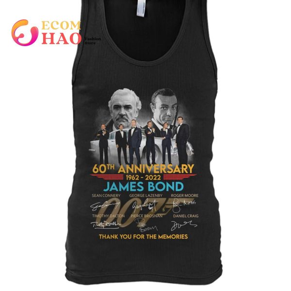 60th Anniversary 1962 – 2022 James Bond Thank You For The Memories T-Shirt