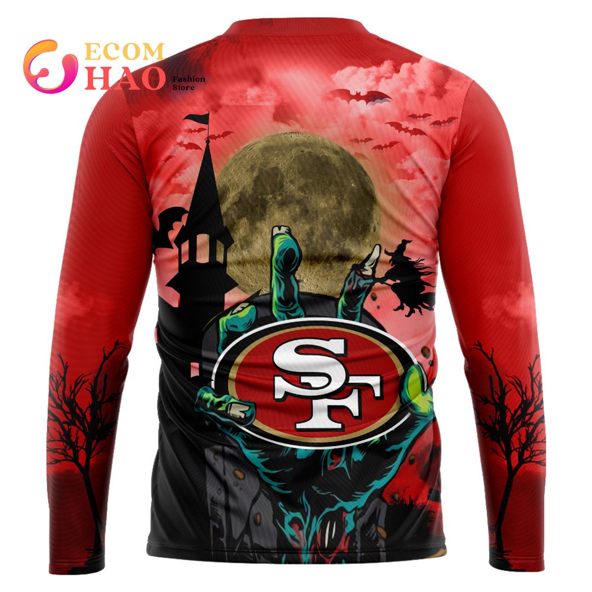 49ers NFL Halloween Jersey 3D Hoodie