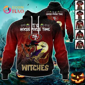 49ers NFL Halloween Jersey Falmingo Witches Hocus Pocus 3D Hoodie