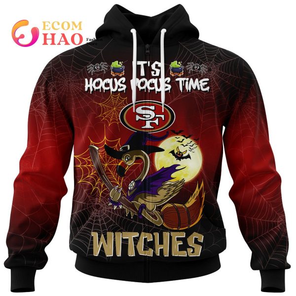 49ers NFL Halloween Jersey Falmingo Witches Hocus Pocus 3D Hoodie