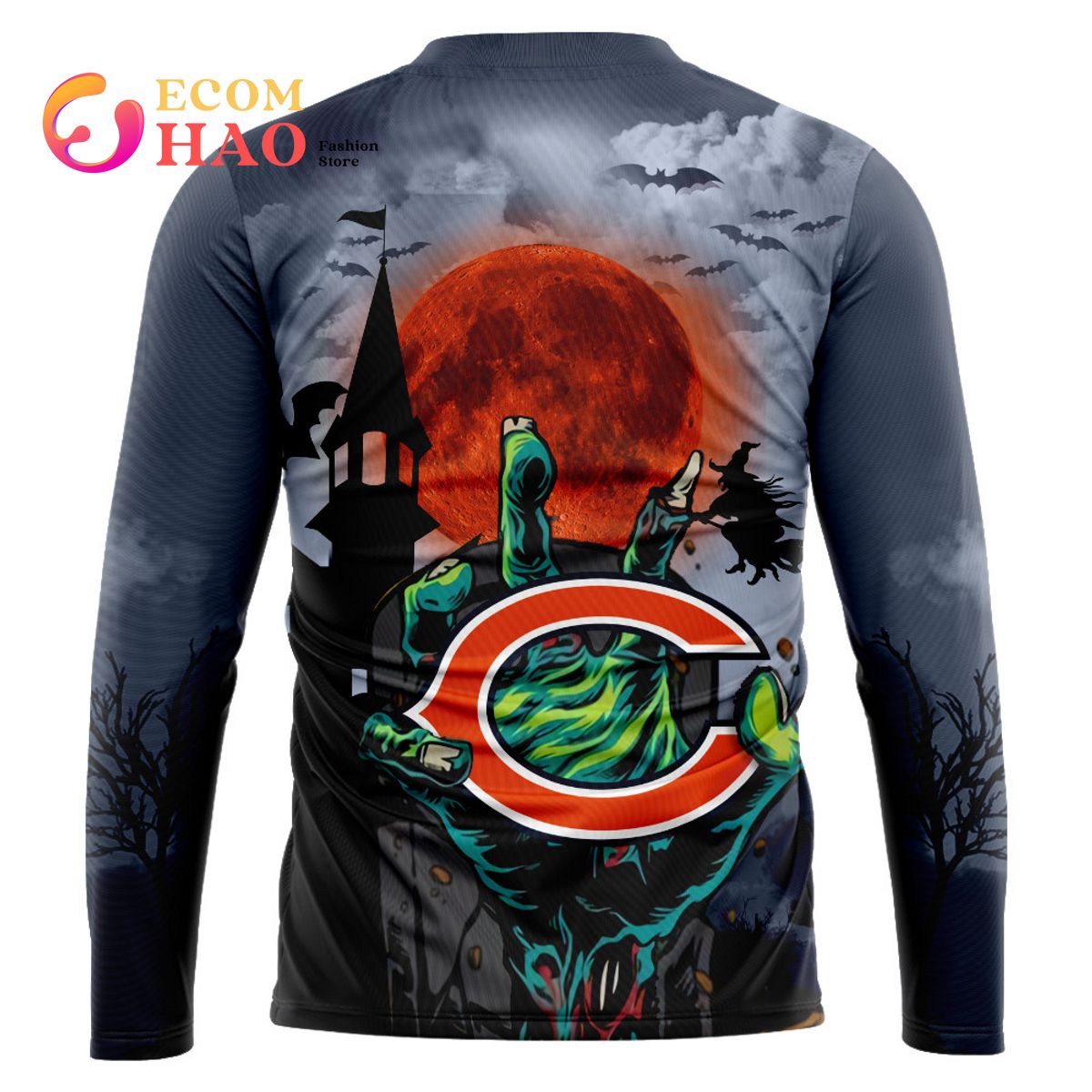 Bears NFL Halloween Jersey 3D Hoodie