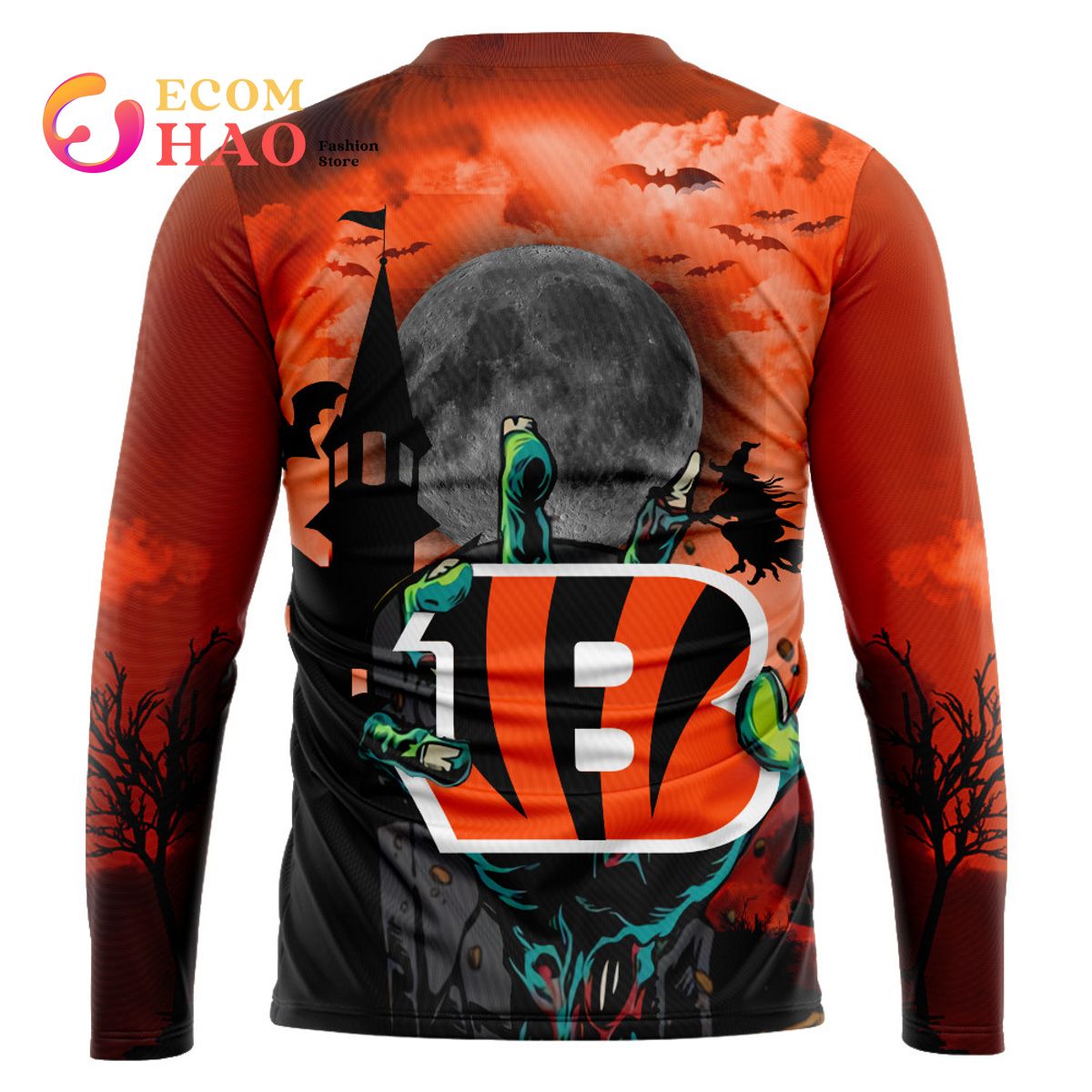 Bengals NFL Halloween Jersey 3D Hoodie