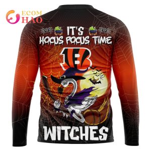 Bengals NFL Halloween Jersey Falmingo Witches Hocus Pocus 3D Hoodie