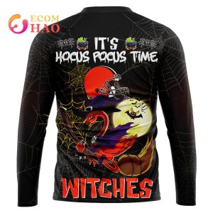 Browns NFL Halloween Jersey Falmingo Witches Hocus Pocus 3D Hoodie