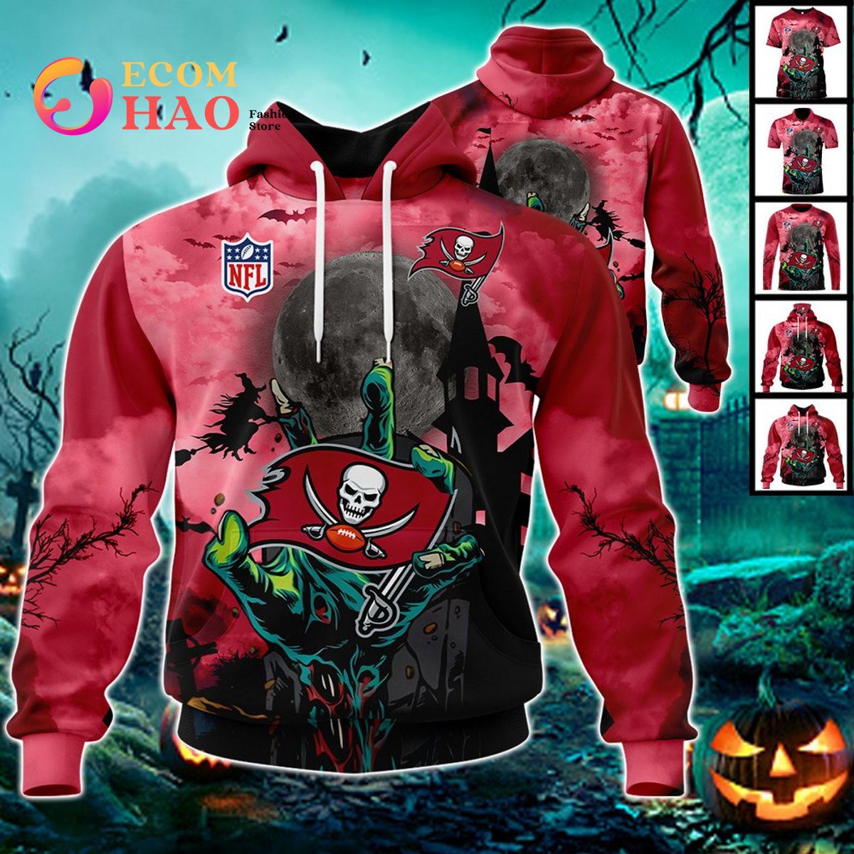 Buccaneers NFL Halloween Jersey 3D Hoodie