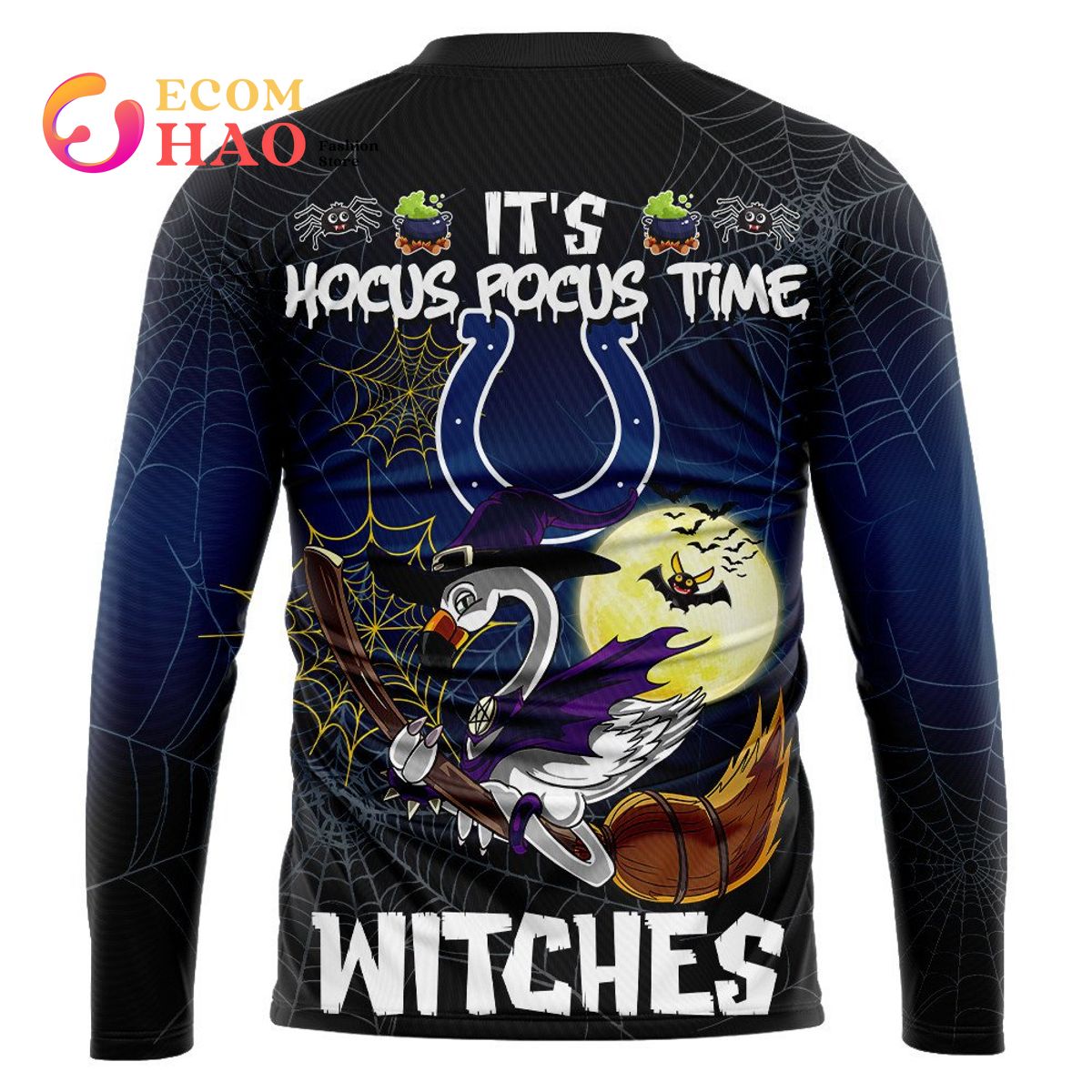 Colts NFL Halloween Jersey Falmingo Witches Hocus Pocus 3D Hoodie