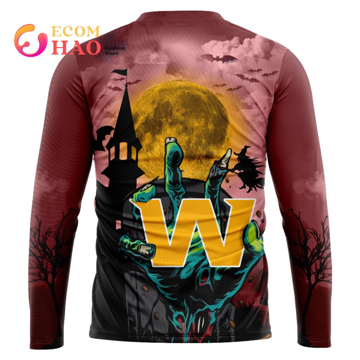 Commanders NFL Halloween Jersey 3D Hoodie